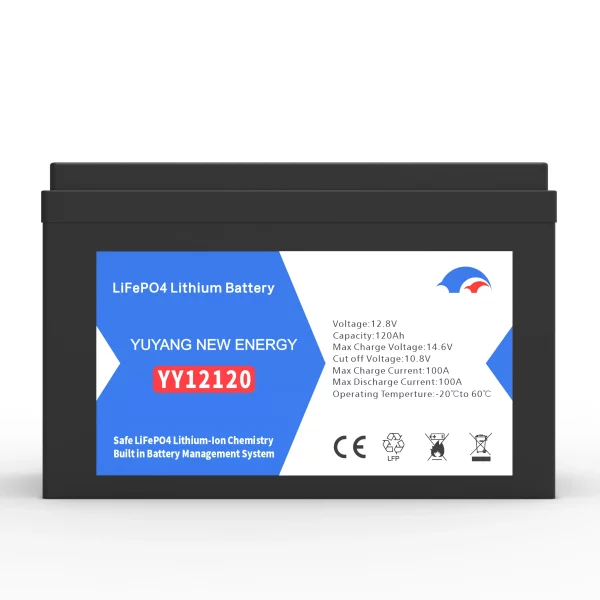 12.8V 120AH Plastic Case LiFePO4 Battery