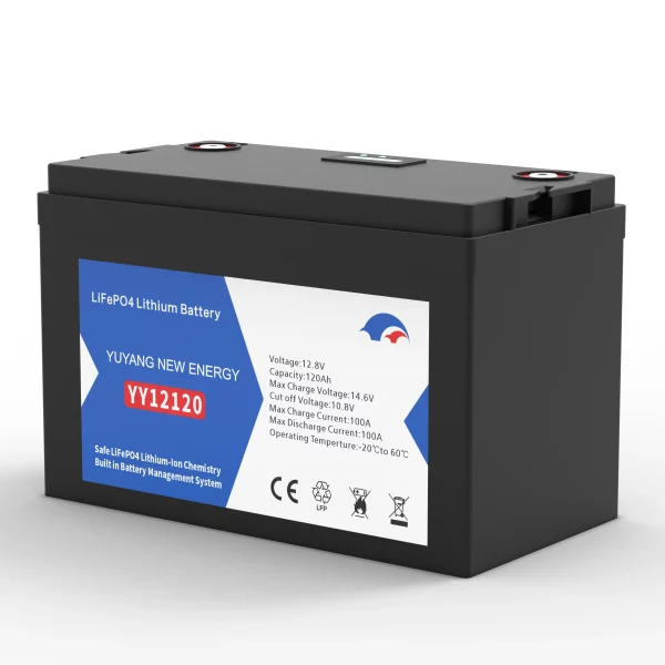 12.8V 120AH Plastic Case LiFePO4 Battery