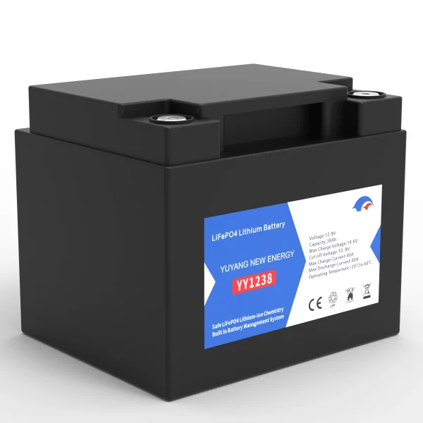 12.8V 38AH Plastic Case LiFePO4 Battery
