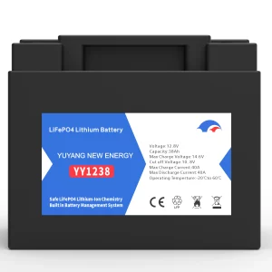 12.8V 38AH Plastic Case LiFePO4 Battery