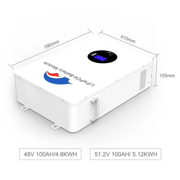 51.2V 100AH Wall Mount LiFePO4 Battery